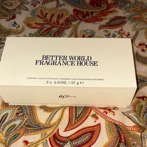 Better World Fragrance House 3 Piece Scented Candle Votive Set NIB